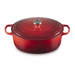 Kochwelt Entdecken<Le Creuset Bräter mit Deckel 33 cm Signature Kirschrot