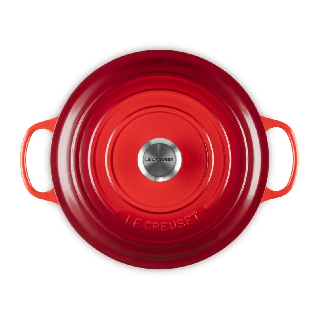 Le Creuset Bräter mit Deckel 28 cm Signature kirschrot