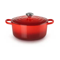 Bräter<Le Creuset Bräter mit Deckel 26 cm Signature kirschrot
