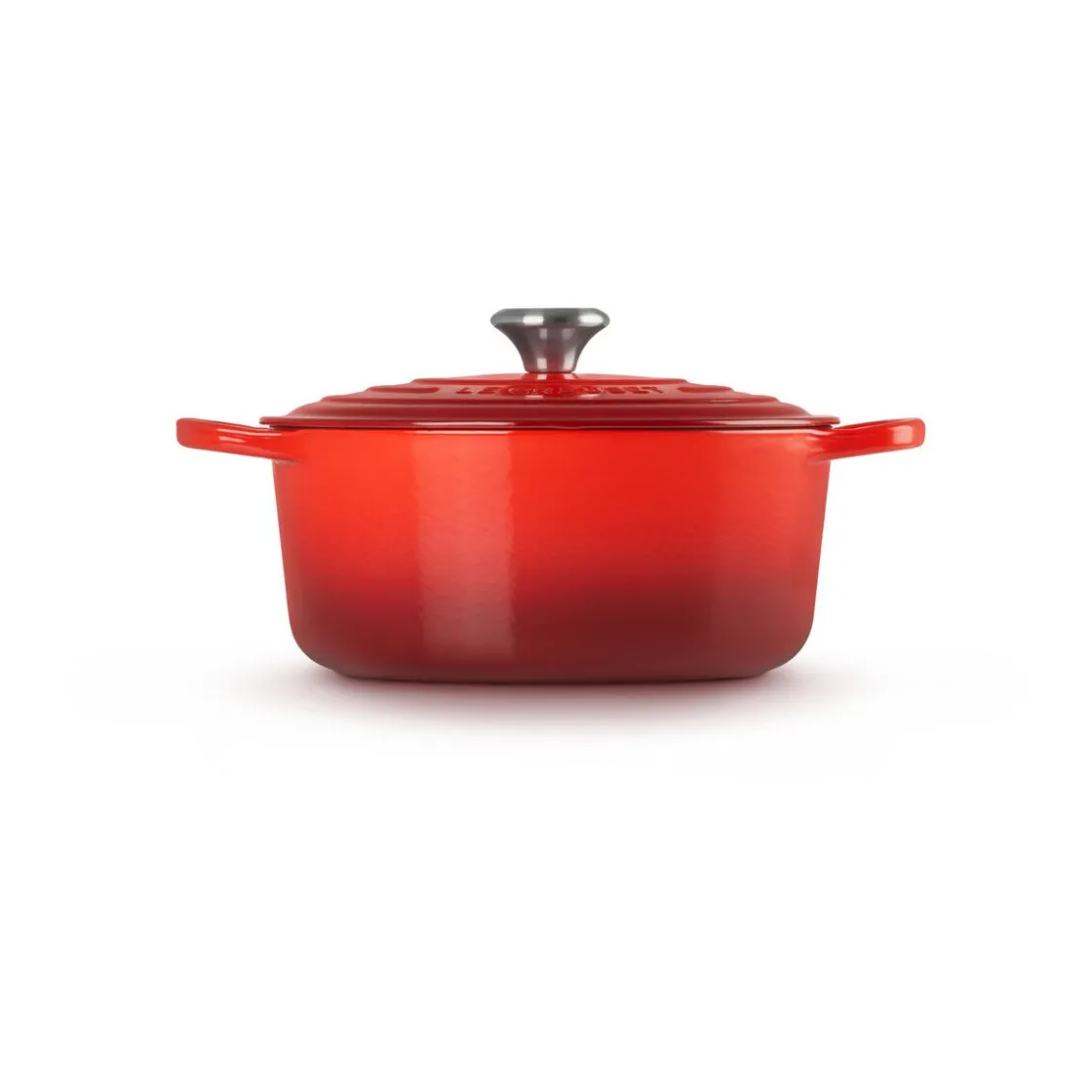 Bräter<Le Creuset Bräter mit Deckel 26 cm Signature kirschrot