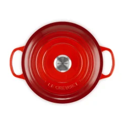 Bräter<Le Creuset Bräter mit Deckel 26 cm Signature kirschrot