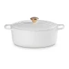 Winterküche<Le Creuset Bräter mit Deckel 31 cm Signature White