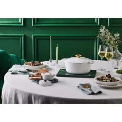 Winterküche<Le Creuset Bräter mit Deckel 31 cm Signature White