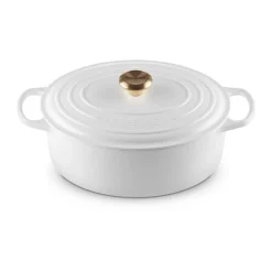 Le Creuset Bräter mit Deckel 31 cm Signature White
