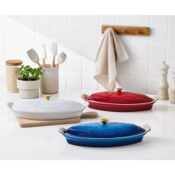 Le Creuset Fischbackform mit Deckel 34 cm Tradition Kirschrot