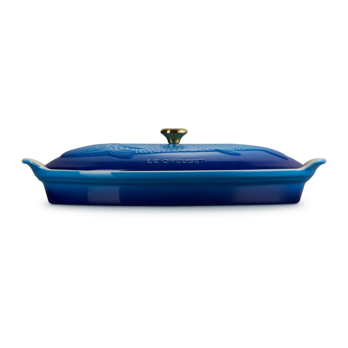 Le Creuset Fischbackform mit Deckel 34 cm Tradition Azure
