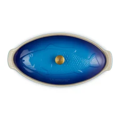 Le Creuset Fischbackform mit Deckel 34 cm Tradition Azure