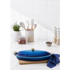 Le Creuset Fischbackform mit Deckel 34 cm Tradition Azure
