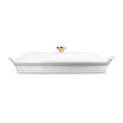 Le Creuset Fischbackform mit Deckel 34 cm Tradition White