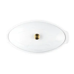 Le Creuset Fischbackform mit Deckel 34 cm Tradition White