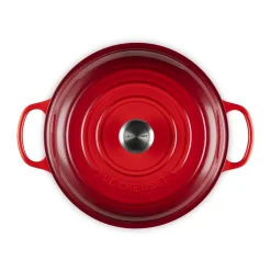 Le Creuset Gourmet Profi-Topf mit Deckel 30 cm Signature Kirschrot
