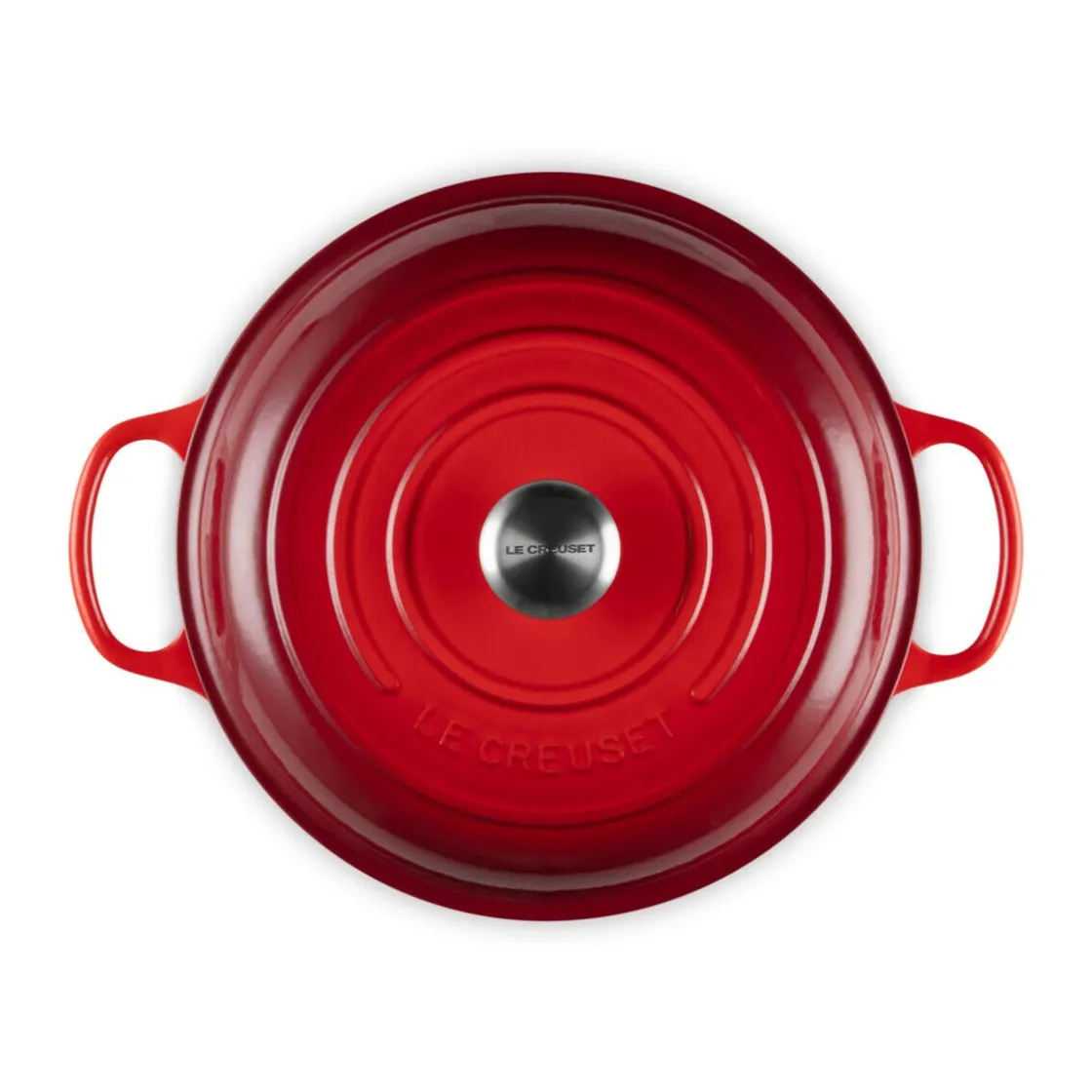 Le Creuset Gourmet Profi-Topf mit Deckel 30 cm Signature Kirschrot