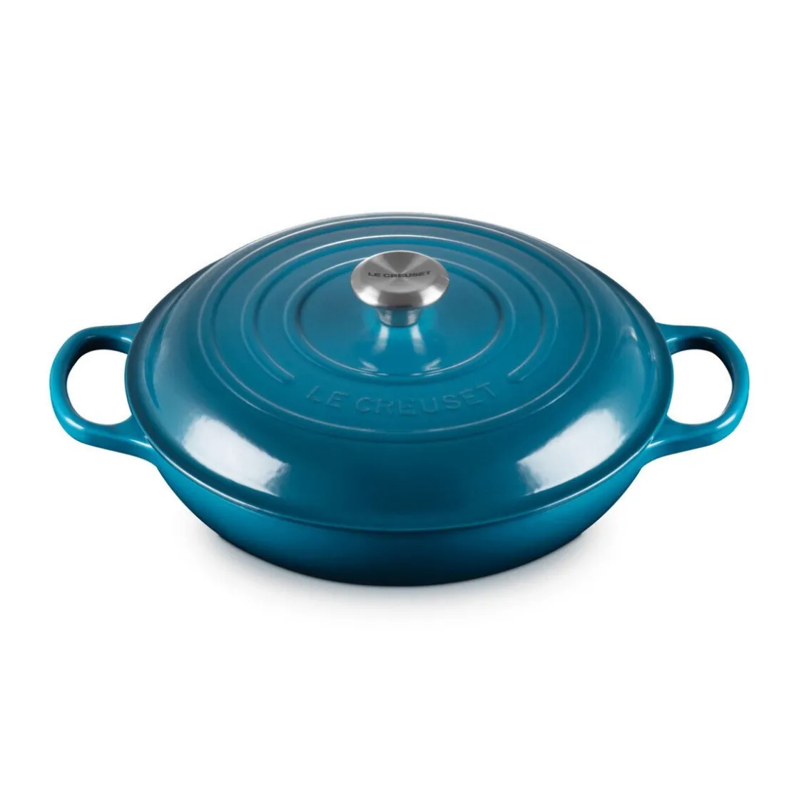 Le Creuset Gourmet-Profitopf mit Deckel 30 cm Signature Deep Teal