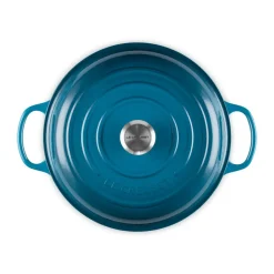 Le Creuset Gourmet-Profitopf mit Deckel 30 cm Signature Deep Teal