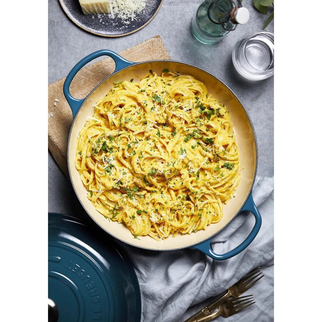 Le Creuset Gourmet-Profitopf mit Deckel 30 cm Signature Deep Teal