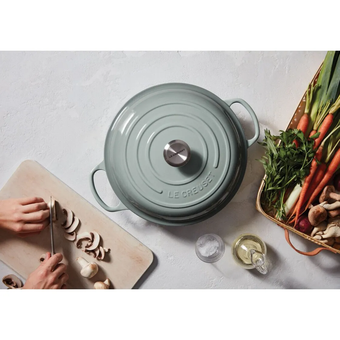 Le Creuset Gourmet-Profitopf mit Deckel 30 cm Signature Sea Salt