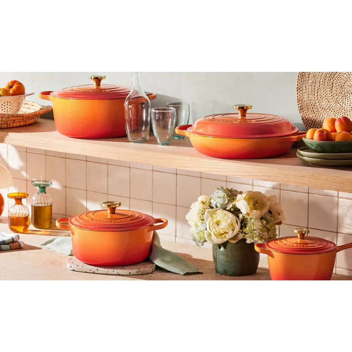 Le Creuset Gourmet-Profitopf mit Deckel 30 cm Signature Limited Edition Flamme Dorée