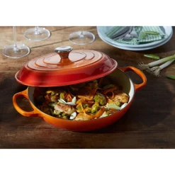 Le Creuset Gourmet-Profitopf mit Deckel 30 cm Signature Ofenrot