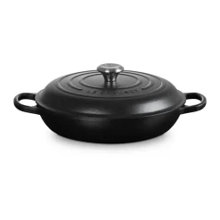Le Creuset Gourmet-Profitopf mit Deckel 30 cm Signature schwarz