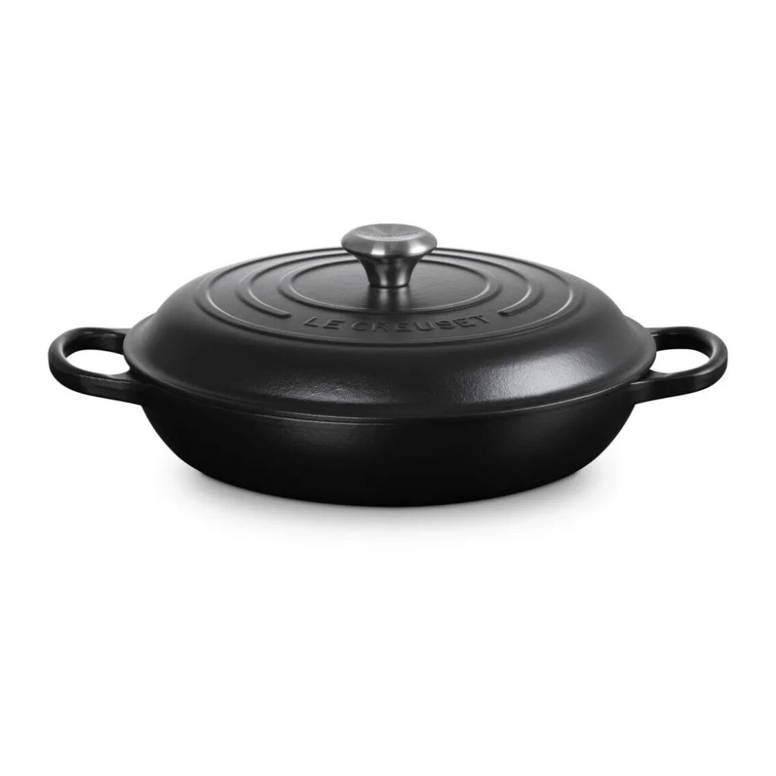 Le Creuset Gourmet-Profitopf mit Deckel 30 cm Signature schwarz