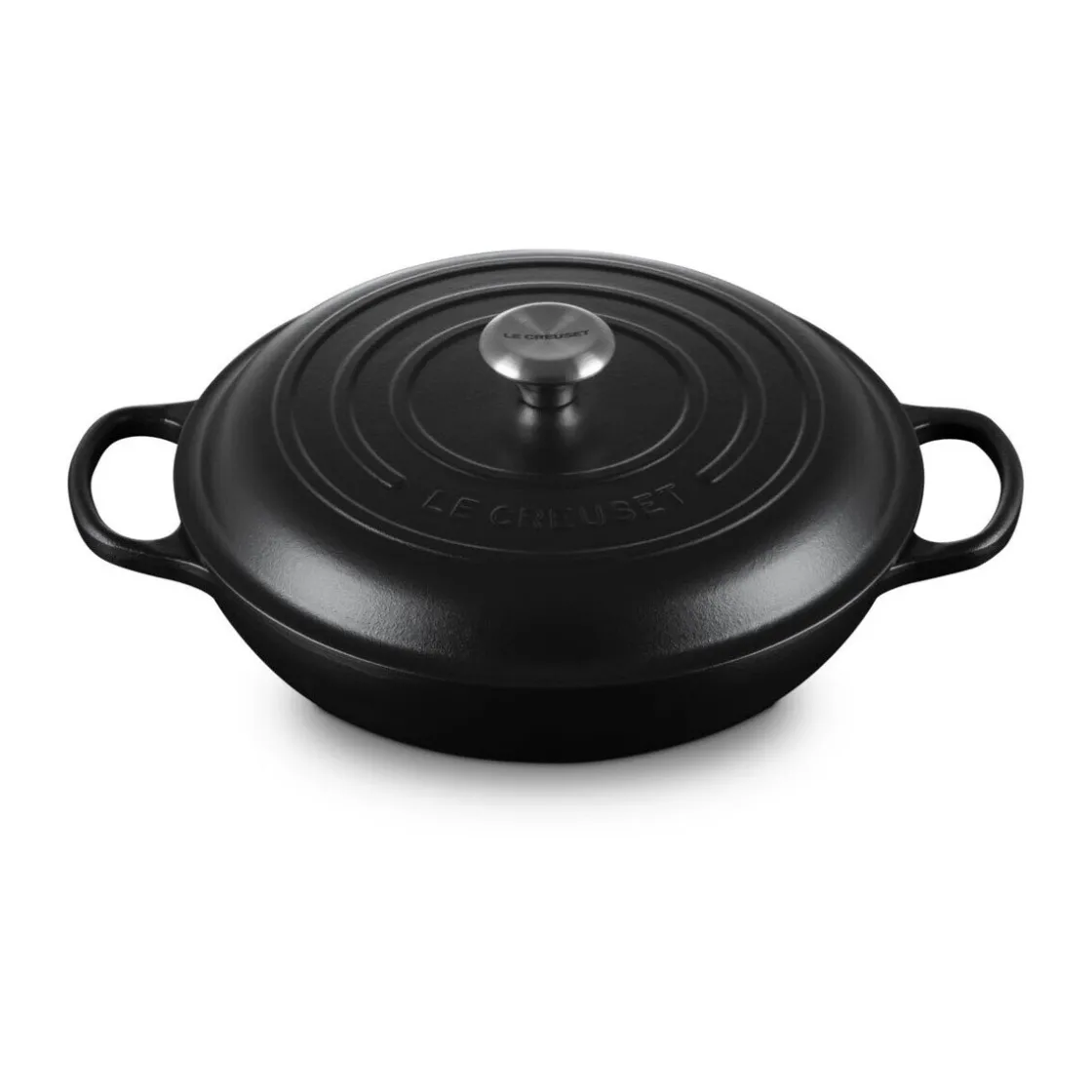 Le Creuset Gourmet-Profitopf mit Deckel 30 cm Signature schwarz