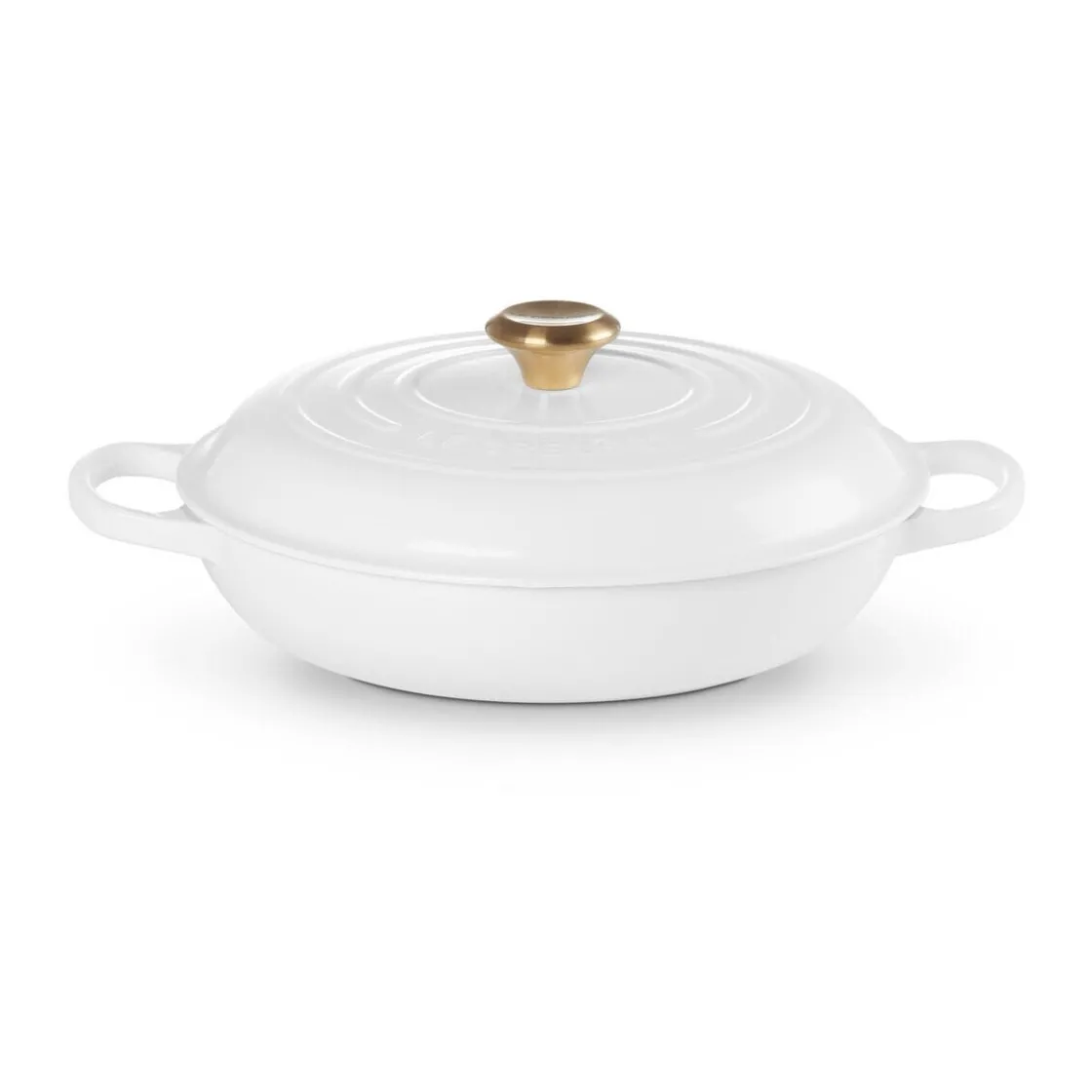 Kochwelt Entdecken<Le Creuset Gourmet-Profitopf mit Deckel 30 cm Signature White