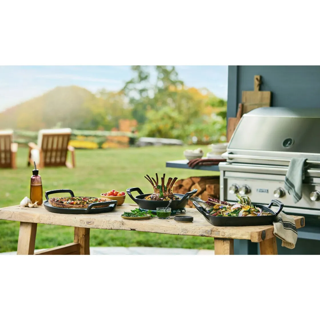 Le Creuset Grillpfanne 35x27 cm BBQ Outdoor Schwarz