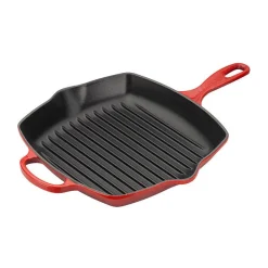 Spargel Zubehör|Spanischer Sommerurlaub<Le Creuset Grillpfanne 26x26 cm Signature Kirschrot