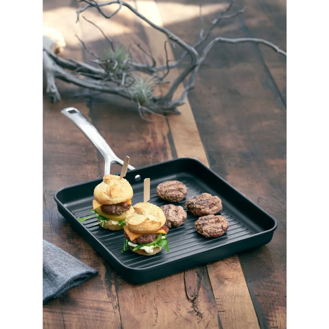 Le Creuset Grillpfanne 28x28 cm schwarz