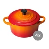 Töpfe|Kochwelt Entdecken<Le Creuset Mini Cocotte 4er Set ofenrot