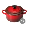Bestseller<Le Creuset Mini Cocotte 4er-Set Kirschrot
