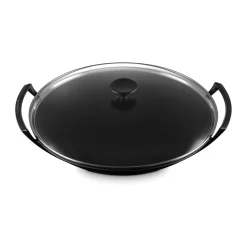 Kochwelt Entdecken|Pfannen<Le Creuset Wok mit Glasdeckel 36 cm Schwarz