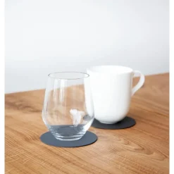 LINDDNA Glasuntersetzer 10 cm Circle Nupo Double dark blue/black