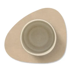 Untersetzer<LINDDNA Glasuntersetzer 11x13 cm Curve Corduroy sand