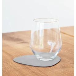 Untersetzer|Aperitif<LINDDNA Glasuntersetzer 11x13 cm Curve Nupo light grey