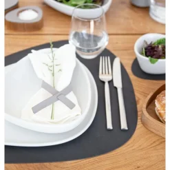 Tischwäsche|Vatertag<LINDDNA Tischset L 37x44 cm Curve Nupo black