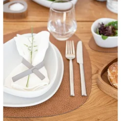 LINDDNA Tischset L 37x44 cm Curve Hippo nature