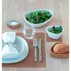 Tischwäsche<LINDDNA Tischset L 35x45 cm Square Nupo nature