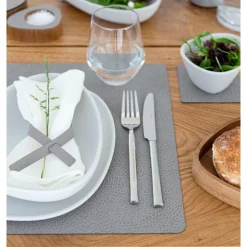 Tischwäsche<LINDDNA Tischset L 35x45 cm Square Hippo grey