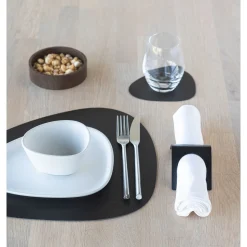 Tischwäsche<LINDDNA Tischset M 31x35 cm Curve Serene black