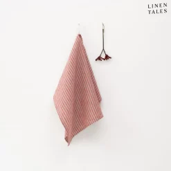 Küchentextil<Linen Tales Leinen-Geschirrtuch 45x65 cm Red Natural Stripes