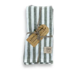 Lovely Linen Servietten 45x45 cm Misty Jeep Green