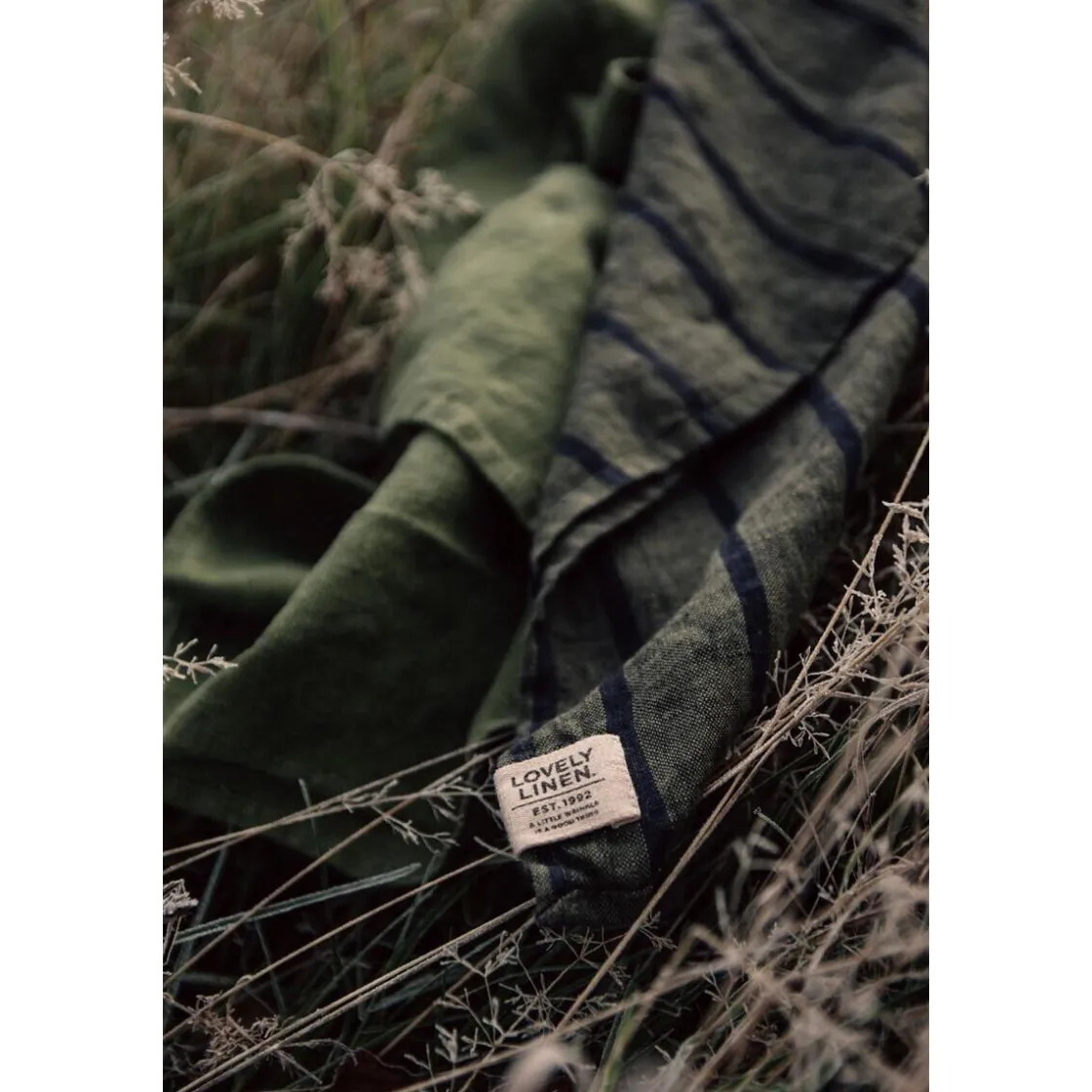 Tischwäsche<Lovely Linen Servietten 45x45 cm Misty Stripe Forest