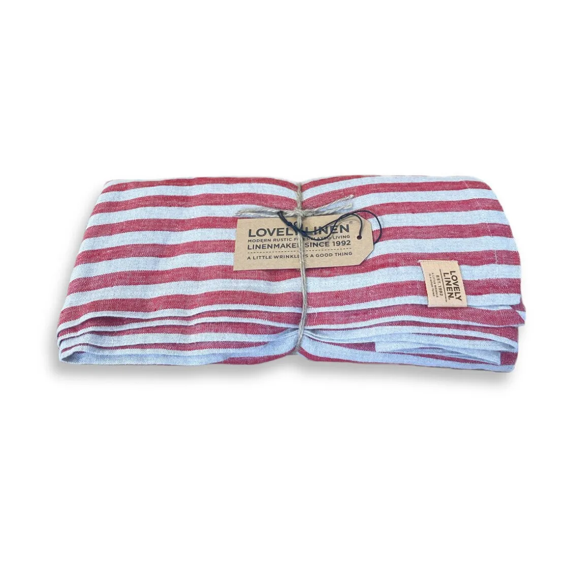 Weihnachten|Tischwäsche<Lovely Linen Tischdecke 145x250 cm Misty Edge Real Red