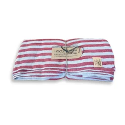 Tischdeko Weihnachten<Lovely Linen Tischdecke 145x250 cm Misty Edge Real Red