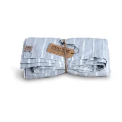 Lovely Linen Tischdecke 145x250 cm Misty Stripe Sky