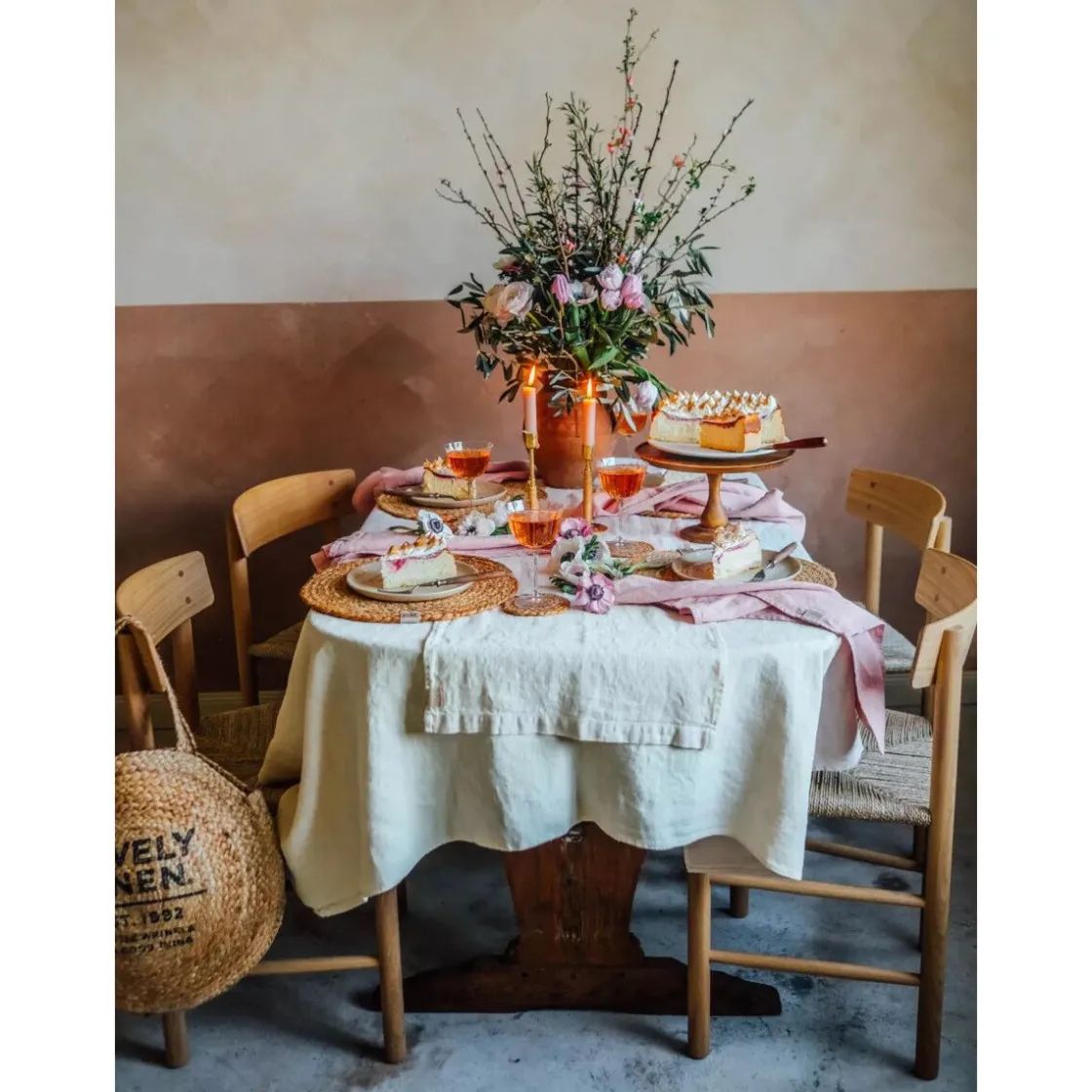 Tischwäsche<Lovely Linen Tischdecke 145x250 cm Lovely Vanille