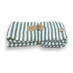 Tischwäsche<Lovely Linen Tischdecke 145x300 cm Misty Edge Jeep Green