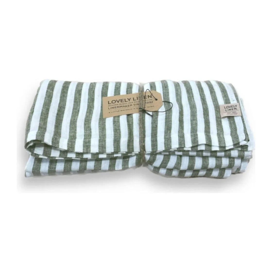 Tischwäsche<Lovely Linen Tischdecke 145x300 cm Misty Edge Jeep Green