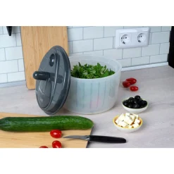 Salat Zubehör|Messer & Co. Entdecken<Lurch Salatschleuder mit Kurbel 23 cm grau